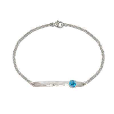 Sterling Silver Serenity Blue Topaz Bracelet