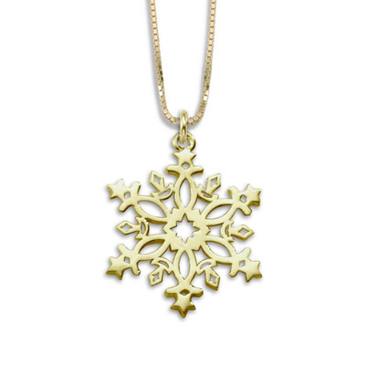 JHBreakell 14K Gold 2021 Celestial Snowflake Pendant JHBreakell 14K Gold 2021 Celestial Snowflake Pendant