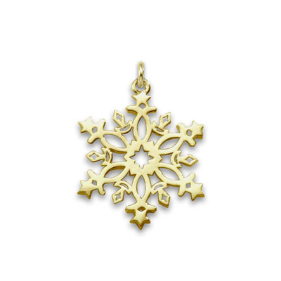 Clearance Gold Snowflake Pendant | Snow Flake Charm | Snow Drop | Christmas Ornament | Winter Charm | Party Decoration | Wine Glass Charm Making (2pcs