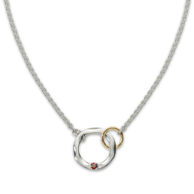 Personalized Classic Infinity & 4 Birthstone Necklace in 14k Gold