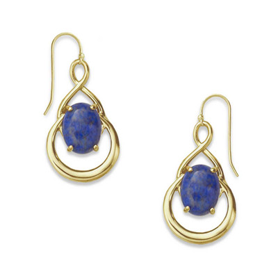 10 mm Round Lapis Lazuli Stud Earrings in 14K Gold Filled – Sada Jewels