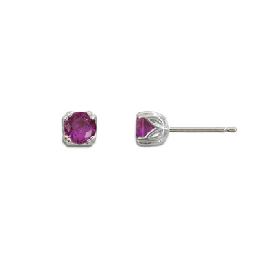 Sterling Silver Birthstone Post Earrings