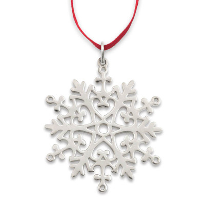 Winter Light White Glitter Snowflakes Pendant 9 Christmas Ornament