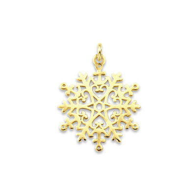 Clearance Gold Snowflake Pendant | Snow Flake Charm | Snow Drop | Christmas Ornament | Winter Charm | Party Decoration | Wine Glass Charm Making (2pcs