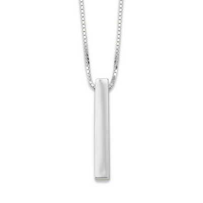 Sterling Silver Vertical Bar Personalized Pendant
