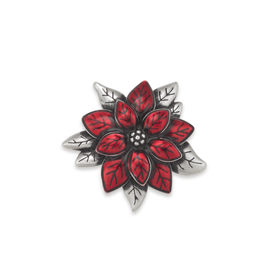 Sterling Silver Poinsettia Pin