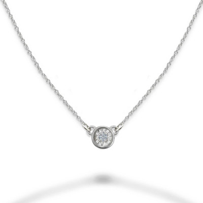 Sterling Silver Solaris Lab Created Diamond Necklace Sterling Silver Solaris Lab Created Diamond Necklace