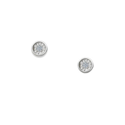 Sterling Silver Solaris Lab Created Diamond Post Earrings Sterling Silver Solaris Lab Created Diamond Post Earrings