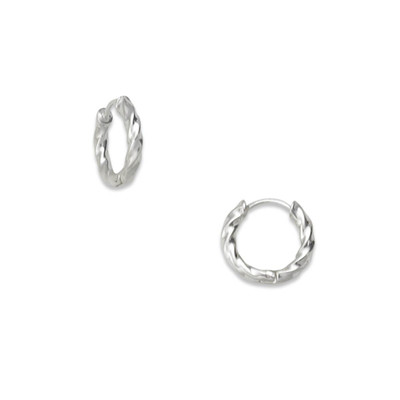 Sterling Silver Elan Huggie Hoops Sterling Silver Elan Huggie Hoops