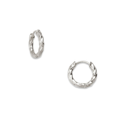 Sterling Silver Elan Huggie Hoops