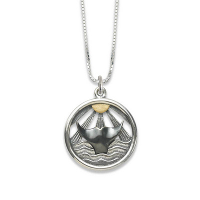 Sterling Silver & 14k Gold Sunset Dip Pendant Sterling Silver & 14k Gold Sunset Dip Pendant