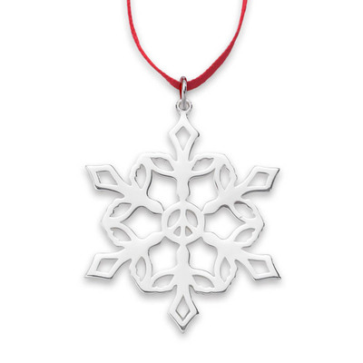 Sterling Silver 2025 Dove of Peace Snowflake Ornament