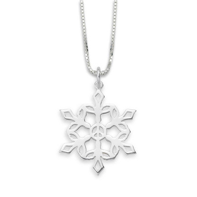Sterling Silver 2025 Dove of Peace Snowflake Pendant