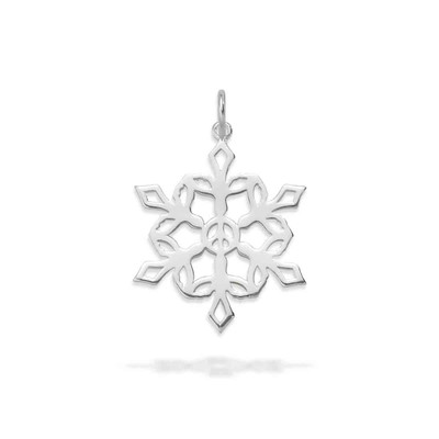 Sterling Silver 2025 Dove of Peace Snowflake Charm