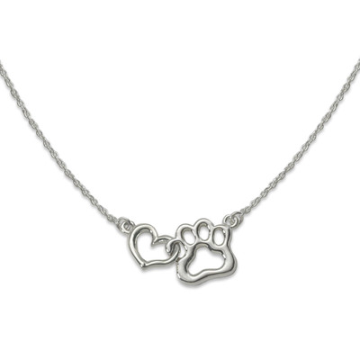 Sterling silver pet lovers necklace
