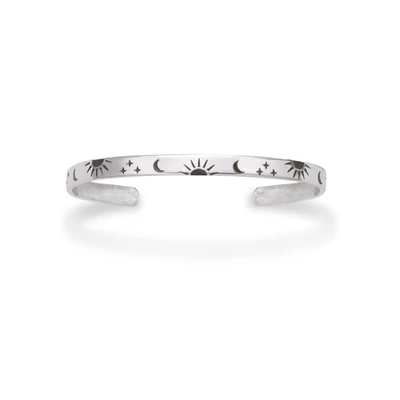Sterling silver celestial cuff bracelet 
