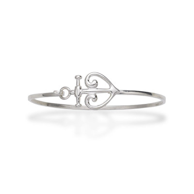 Sterling Silver Anchored Heart Bracelet