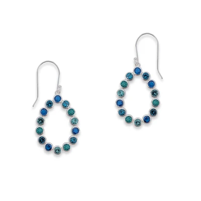 Sterling Silver Nano Tourmaline & Indicolite Earrings