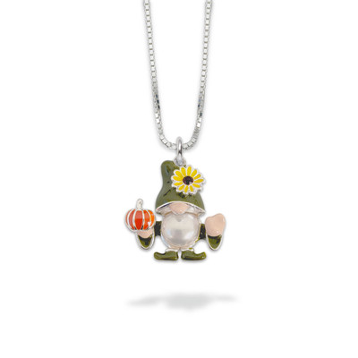 Adorn with Sterling Silver Gnome Pearl Pendant Charm
