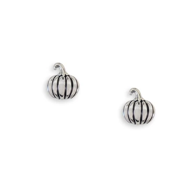 Sterling Silver Mini Pumpkin Post Earrings