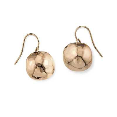 14kt Reflections Earrings With hand Forged technique 14kt Reflections Earrings With hand Forged technique