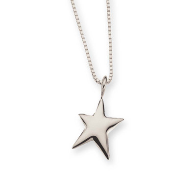 Elegant Sterling Silver Shining Star Pendant