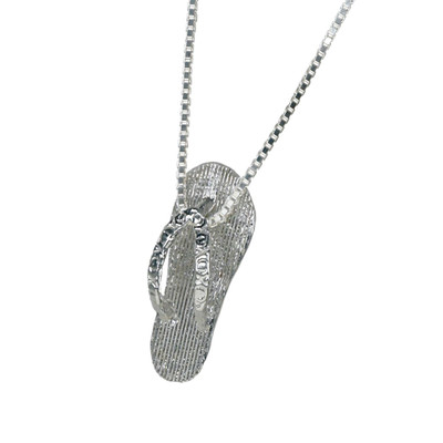 Sterling Silver Flip Flop Pendant
