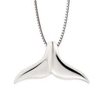 Sterling Silver Beautiful Whale Tail Pendant