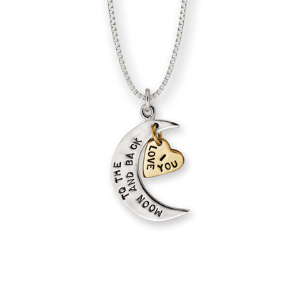 Lovely Sterling & 14kt I Love You to the Moon & Back Pendant Lovely Sterling & 14kt I Love You to the Moon & Back Pendant