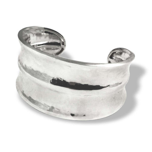 Sterling Silver Ripple Cuff Bracelet - JH Breakell and Co.