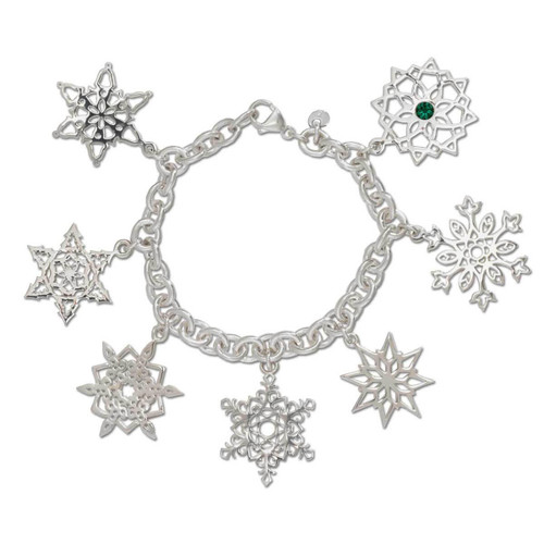 Sterling Silver 2020 Snowflake Charm Bracelet | by JH Breakell