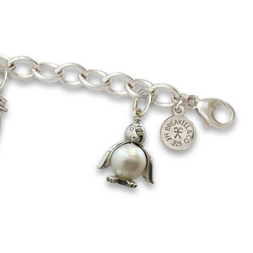 Sterling Silver Toggle Charm Holder Bracelet (7-1/2 Medium) | by JH Breakell