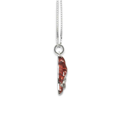 Garnet and Sterling Silver Mackintosh Inspired Pendant. – Smithsonia