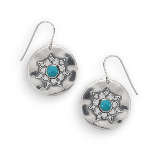 TURQUOISE EARRINGS in Silver – Blue Gems