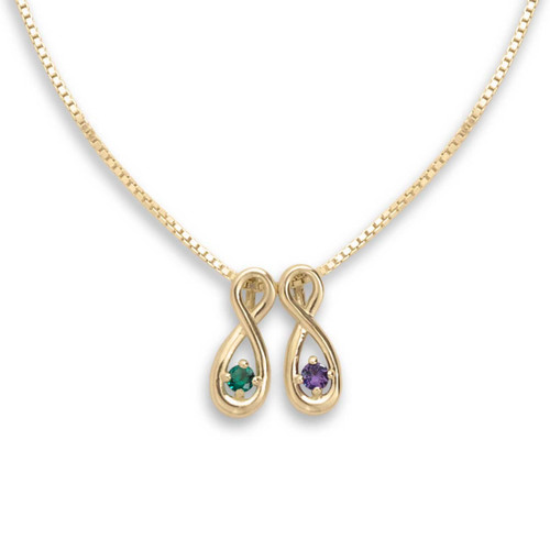 Birthstone Bud Duo Necklace, 2 stone mothers necklace | Mothers necklace,  Necklace, Stacked necklaces