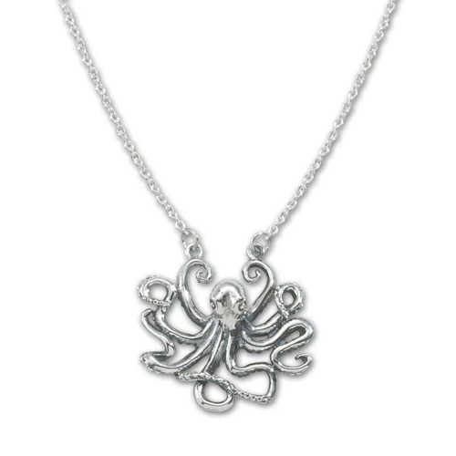 Sterling Silver Octopus Necklace - JH Breakell and Co.