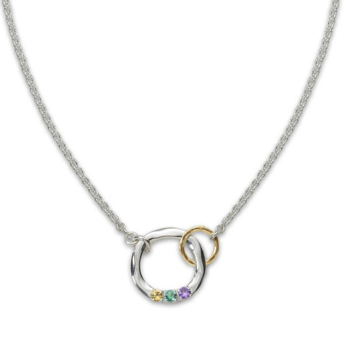 jhbreakell sterling silver and 14k gold family circle birthstone necklace 3 stones 95426.1663967393.500.750