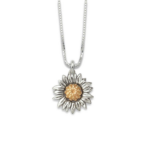 Sunflower Pendant Sterling Silver – woot & hammy