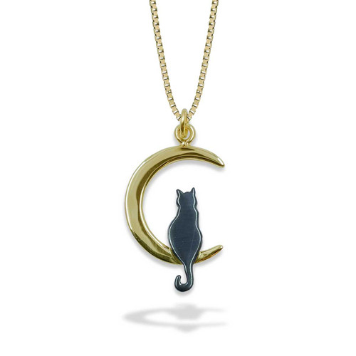 14K Solid Gold Cat Necklace, Dainty Unique Kitty Shaped Pendant, Sitting Cat  Necklace, Delicate Kitten Charm, Cute Cat Pendant, Gift for Her - Etsy