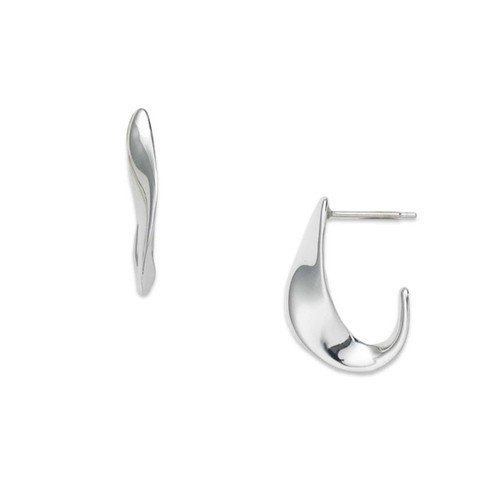 Sterling Silver Twisted J Hoops - J.H. Breakell and Co.