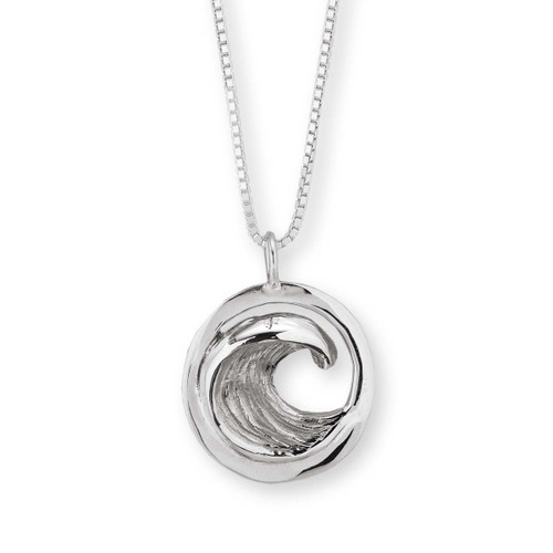 Buy Sterling Silver Wave Pendant Necklace, Wave Necklace, Beach Jewelry  Gift Online in India - Etsy