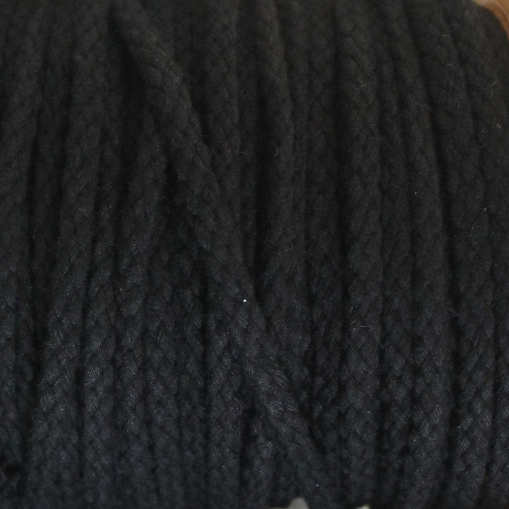 6mm Black Cotton Round Cording- Sold by the Yard