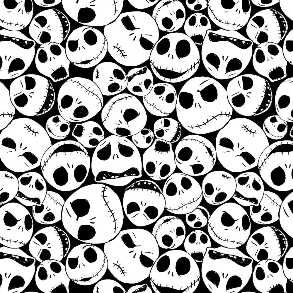 Nightmare Before Christmas Jack with Bats Cotton Fabric 1 Yard