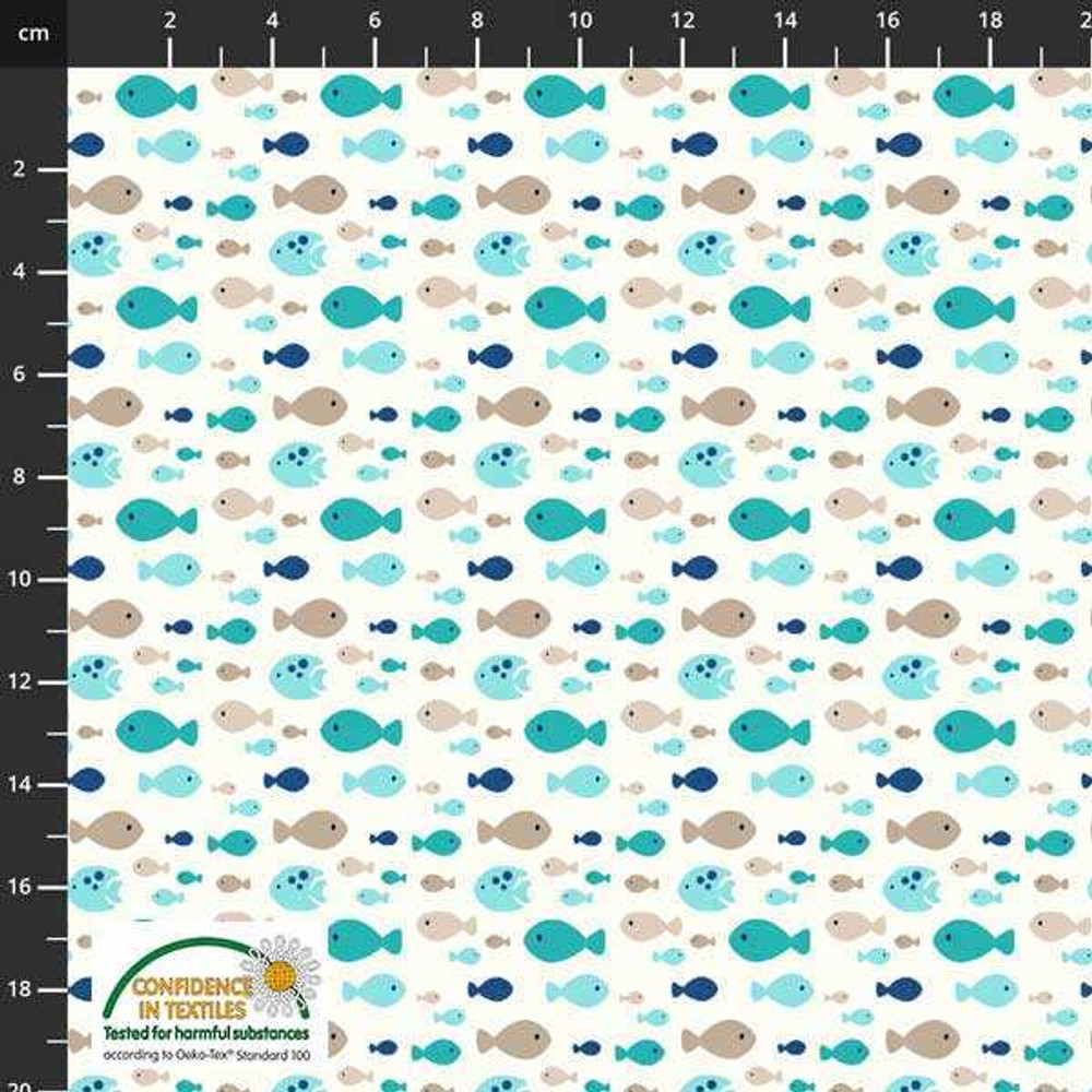 Stof Fabrics Mini Fish on Cotton Lycra Knit