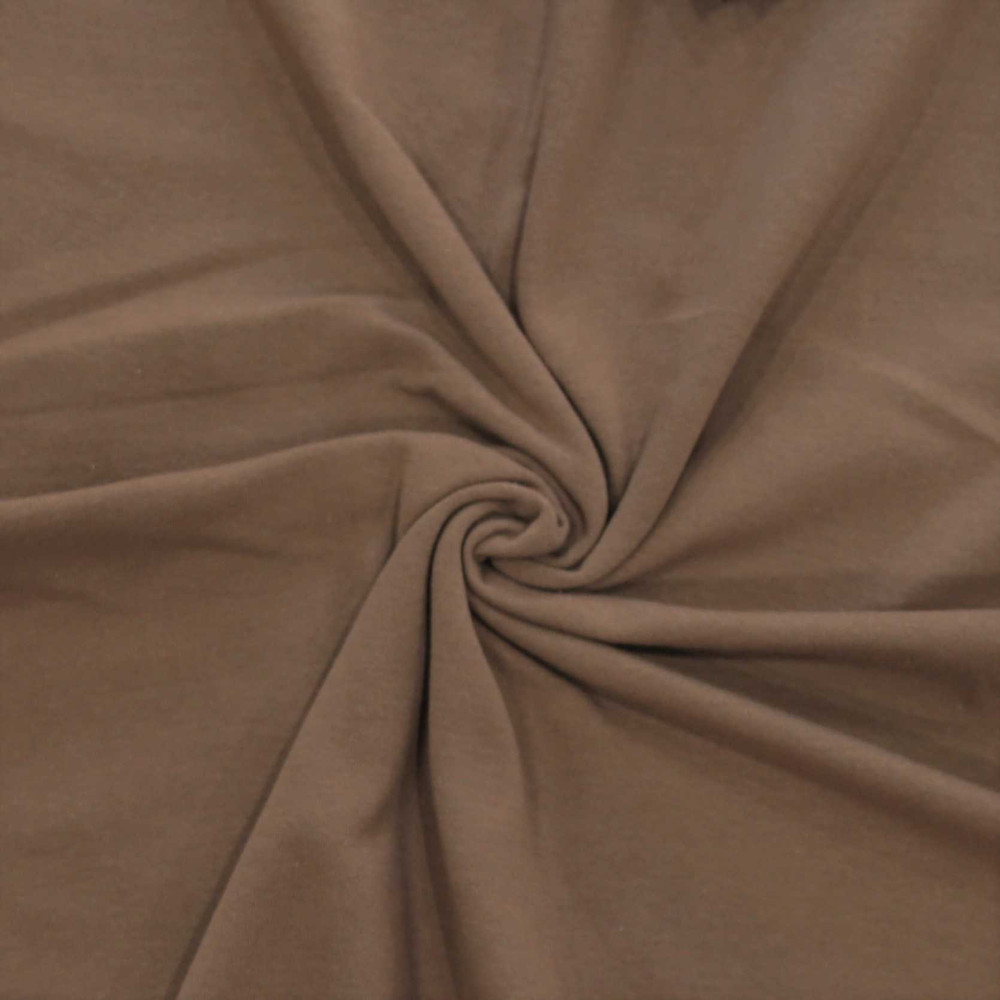 Light Brown Cotton Lycra Knit Solid Essentials KnitFabric.com