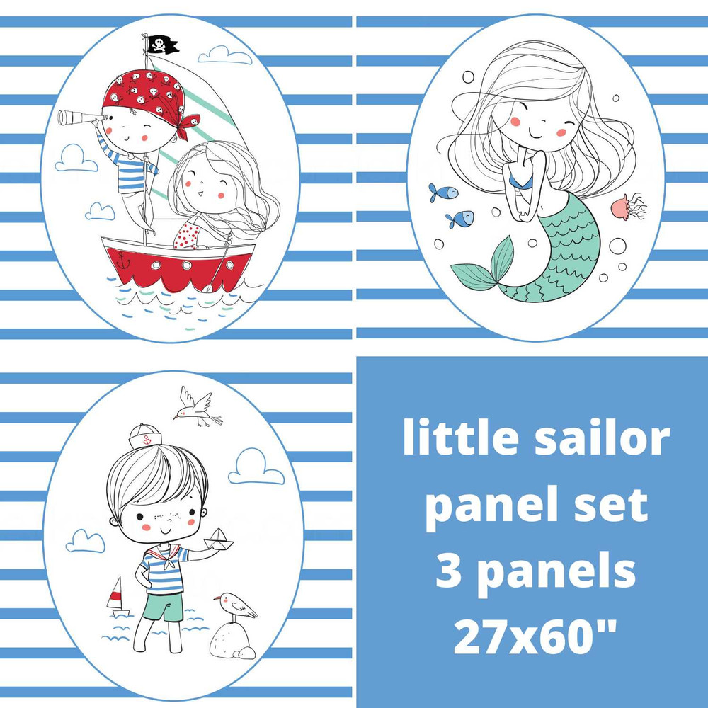 Little Sailor Cotton Lycra Panel Set