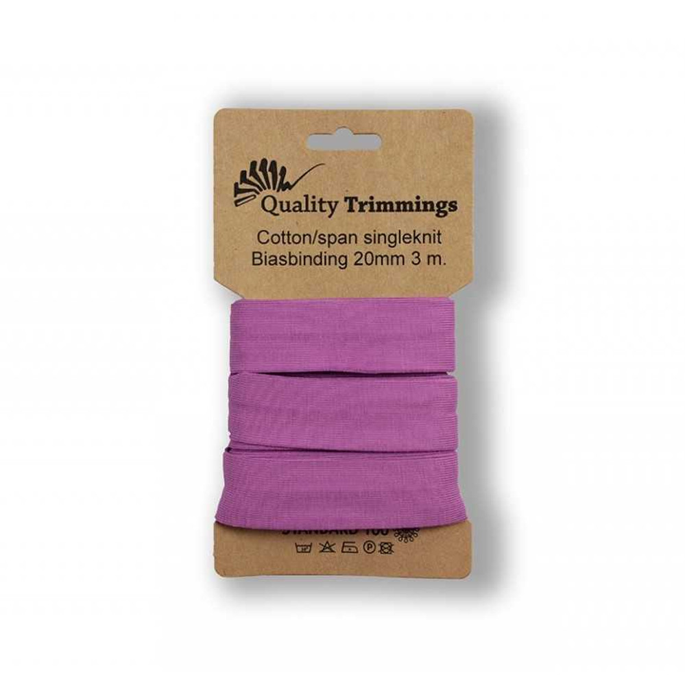 Violet Cotton Lycra Knit Bias Tape- 3 Meter Package
