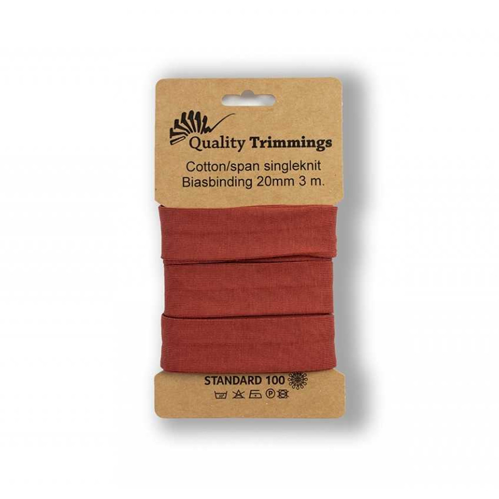 Terracotta Cotton Lycra Knit Bias Tape- 3 Meter Package