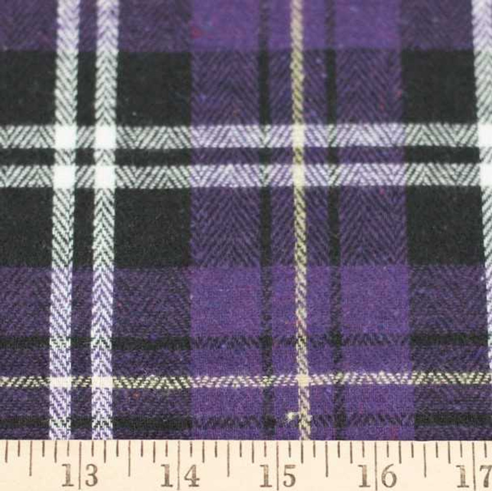 Purple & Black Plaid Flannel