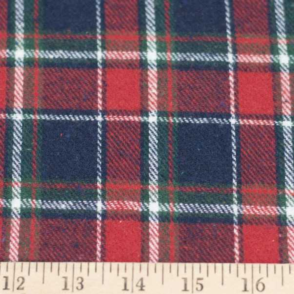 Navy, Red & Green Plaid Flannel Knit Basics